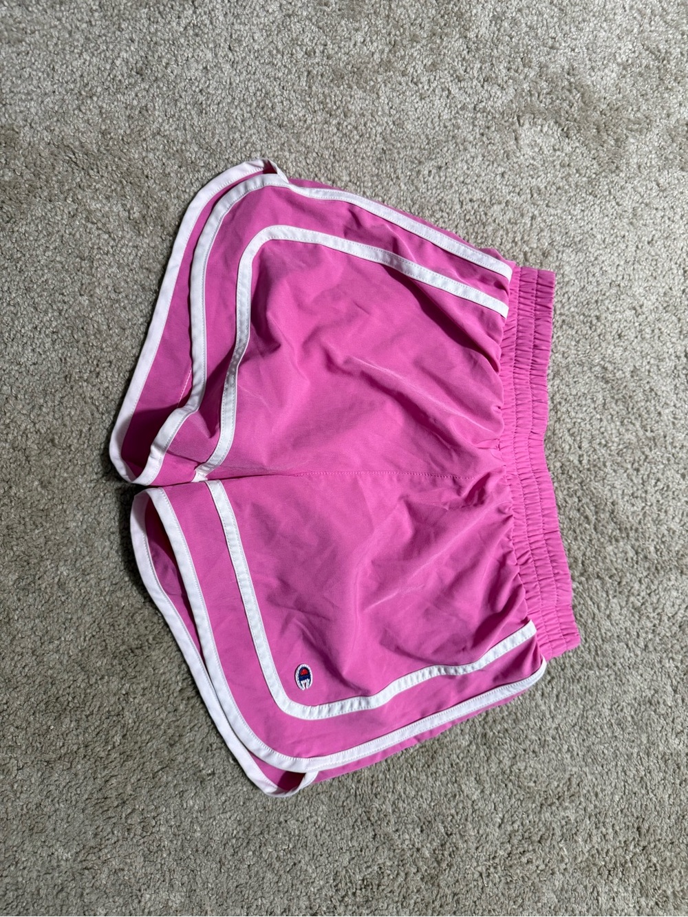 Champion Hot Pink Athletic Shorts with White Trim